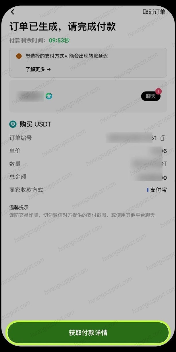 获取付款详情