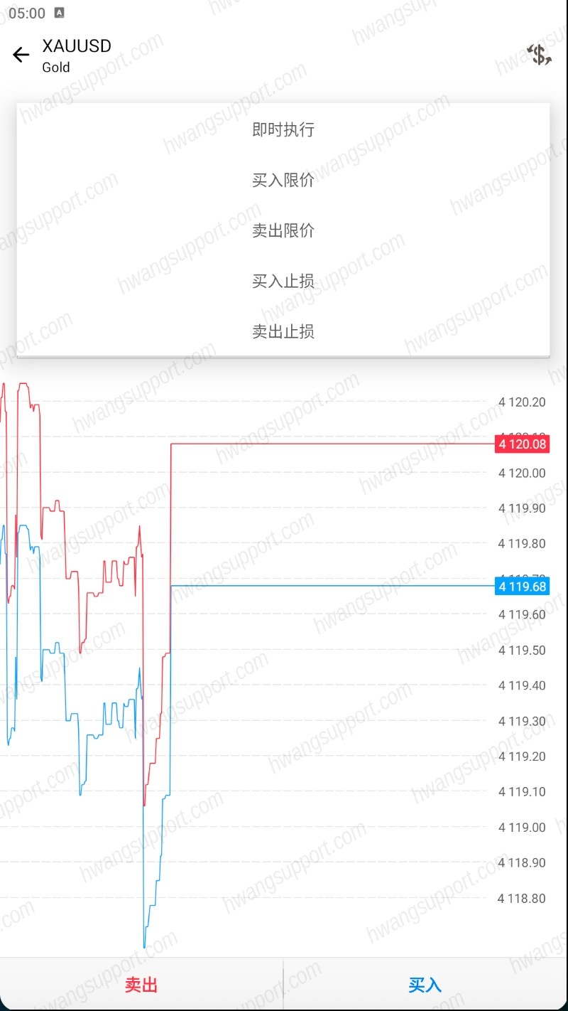 下单页展开下单模式选择